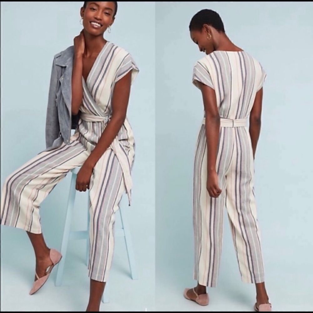 Anthropologie Dolan Millie Striped Jumpsuit Small